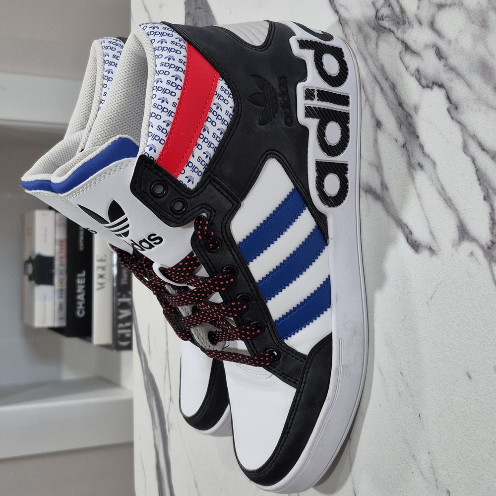 Adidas Transmission Pack Hi Top Hard Court Basketball Sneakers, Mens 9 White - Picture 5 of 15